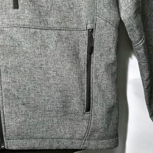 Kirkland Signature Mens 2XL Full Zip Softshell Jacket Adjustable Hem Cuff Gray - Picture 8 of 12